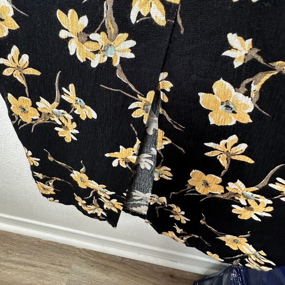 NWT Alyn Paige Black Multi Color Floral Sleeveless V-Neck Button Maxi Dress 8 - Picture 7 of 14